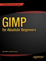 Cover image of GIMP for absolute beginners