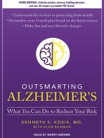 Book cover of Outsmarting Alzheimer's : what you can do to reduce your risk