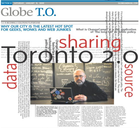 Toronto 2.0 Globe and Mail, Saturday, January 31, 2009