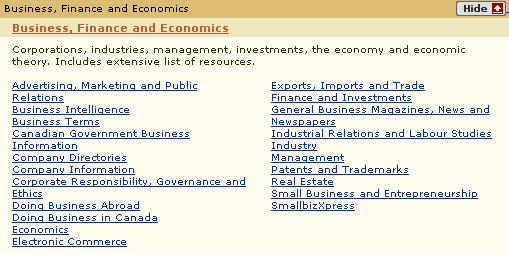 Vrl business selection