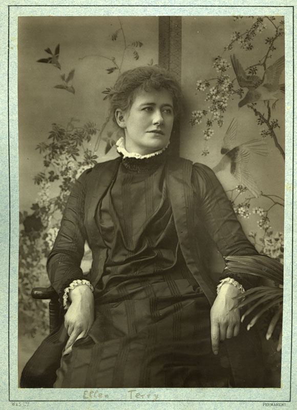 Ellen terry photograph studio portrait by Herbert Barraud 1888 - see here for the National Portrait Gallery write up on this photo