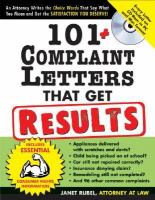 101 Complaint Letters That Get Results 101 Complaint Letters That Get Results