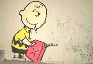 Banksy's charlie brown image 