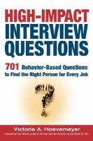 High-impact questions