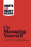 Hbr managing yourself