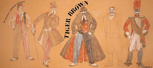 Costume designs for Jonathan Jeremiah Peacham and Tiger Brown