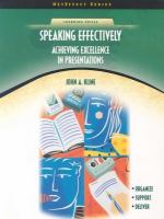 Speaking Effectively