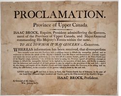 Proclamation by Isaac Brock Proclamation by Isaac Brock