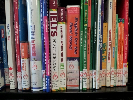 ESL section at the library