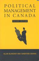 Political Management in Canada 2nd ed Political Management in Canada 2nd ed