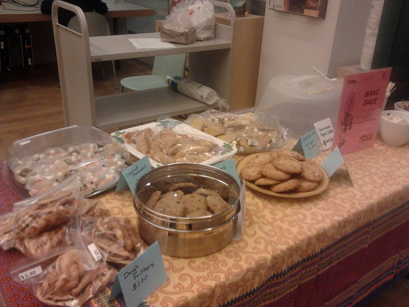 Pape Danforth Bake Sale Table with Baked Goods Pape Danforth Bake Sale Table with Baked Goods