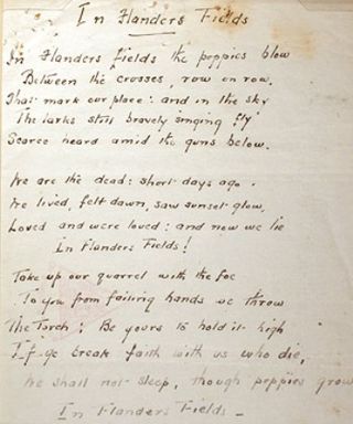 In flanders fields hand-written In flanders fields hand-written