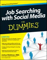 Job Searching with Social Media for Dummies Book