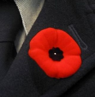 Poppy on lapel