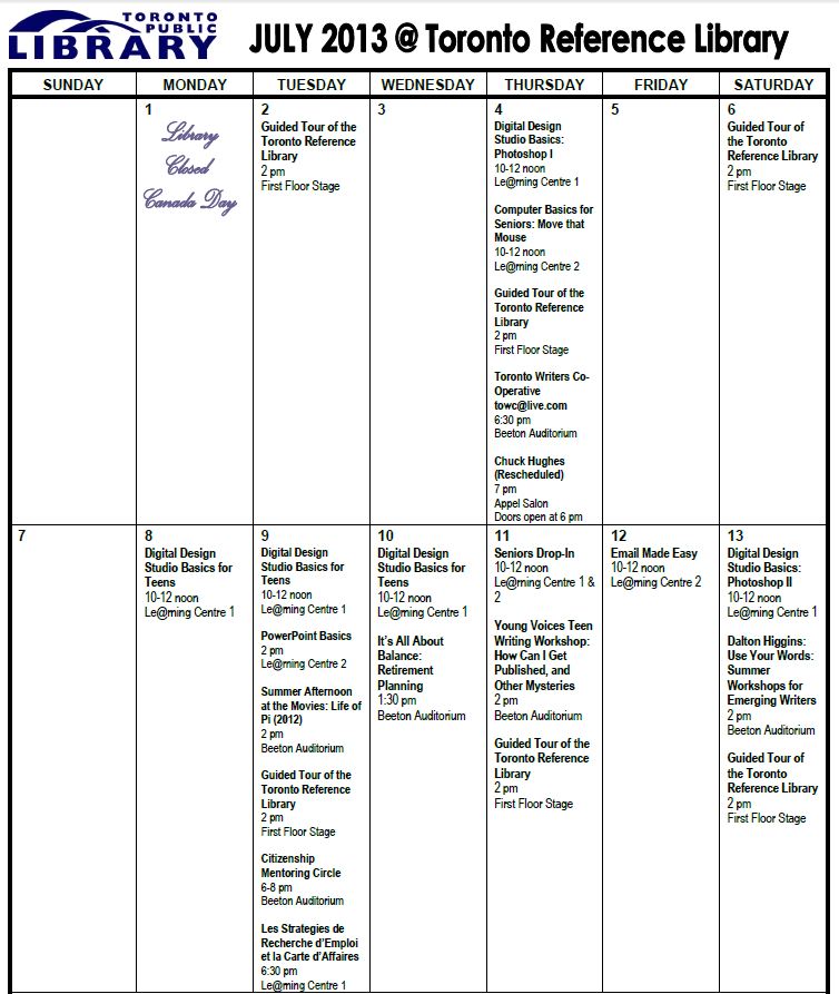 July TRL Calnedar 1 July TRL Calnedar 1