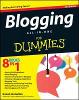 Blogging all-in-one for dummies 2nd ed