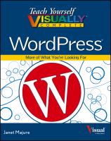 Teach yourself visually complete WordPress Teach yourself visually complete WordPress