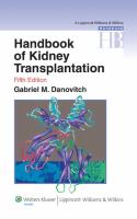 Handbook of kidney transplantation