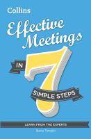 Effective Meetings Effective Meetings
