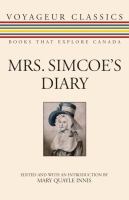 Mrs Simcoe's diary