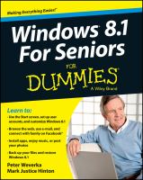 Windows 8.1 for seniors for dummies