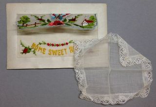 Home sweet home WW1 silk postcard