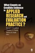What counts as credible evidence in applied research and evaluation practice