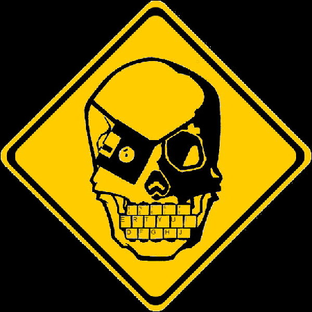 Skull with keyboard teeth Skull with keyboard teeth