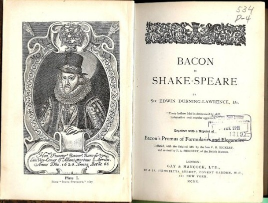 Bacon as Shakespeare