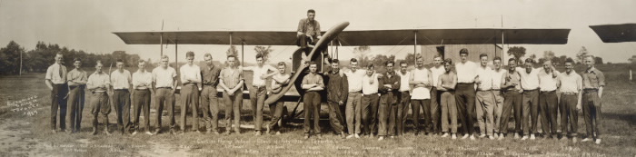 Curtiss Flying School-Class of July 1916-Toronto.; Also inscribed in the photograph with names of individuals.