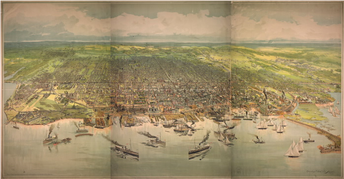 Bird's Eye View of Toronto 1893