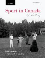 Sport in Canada : a history Sport in Canada : a history