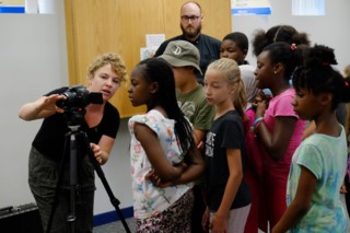 TDSRC kids learning to make a flim