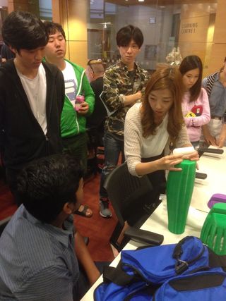 Jacob talking to other participants