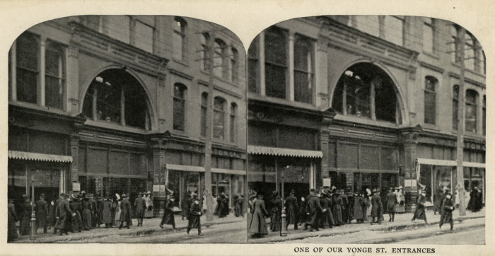 Eaton, T., Company, shop, Yonge St., w. side, between Queen & Albert Sts Eaton, T., Company, shop, Yonge St., w. side, between Queen & Albert Sts