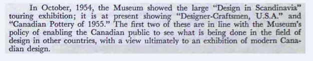 ROM paragraph 1954 1955 Design in Scandinavia quotation