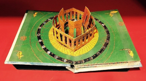 Seven mysterious wonders of the world, by Celia King, open to a pop-up page