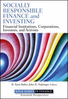 Socially responsible finance and investing