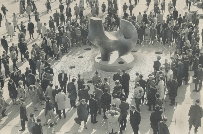 1966 Toronto Star Archives photo of Henry Moore's The Archer