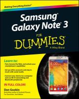 Samsung Galaxy Note 3 for dummies Samsung Galaxy Note 3 for dummies