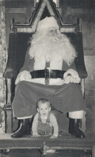 Santa and cute baby 1987