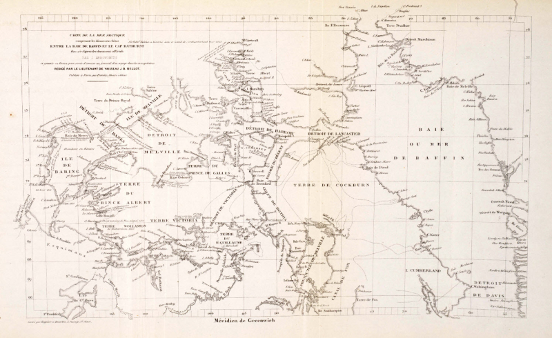 Carte de la mer arctique, page 478 du journal de bord