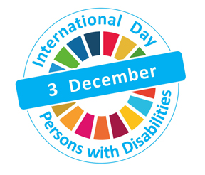IDPD logo - multicoloured circle with the words International Day Persons with Disabilities 3 December IDPD logo - multicoloured circle with the words International Day Persons with Disabilities 3 December