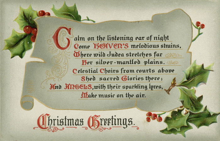 Postcard of a religious verse Postcard of a religious verse