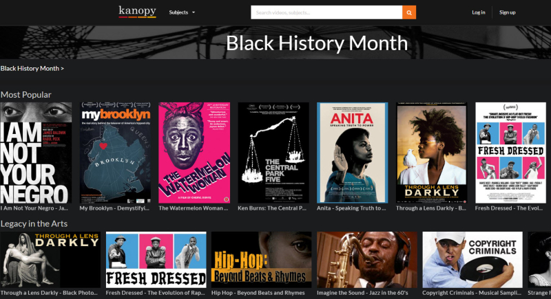Black History Month Kanopy