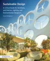 Sustainable design, a critical guide
