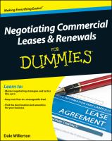 Negotiating Commercial Leases and Renewals
