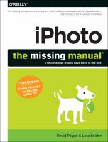 IPhoto the missing manual the book that should have been in the box