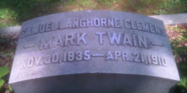 Mark Twain gravestone Mark Twain gravestone