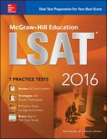 McGraw-Hill Education LSAT 2016 McGraw-Hill Education LSAT 2016